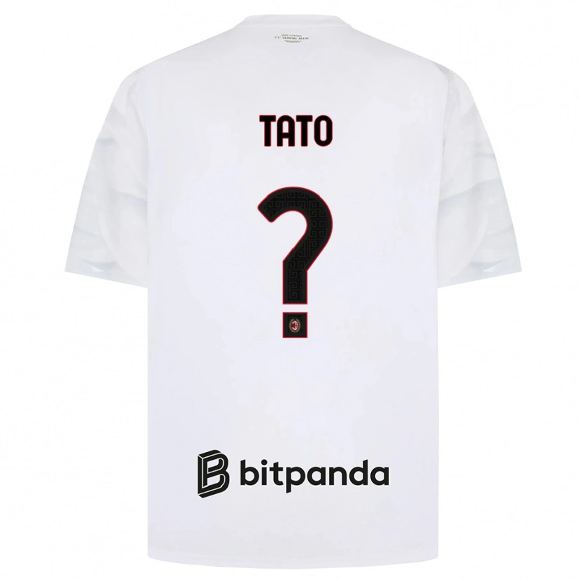 DanxenキッズAdrien Tato#0ホワイト レッド ブラックアウェイシャツ2026/27ジャージーユニフォーム