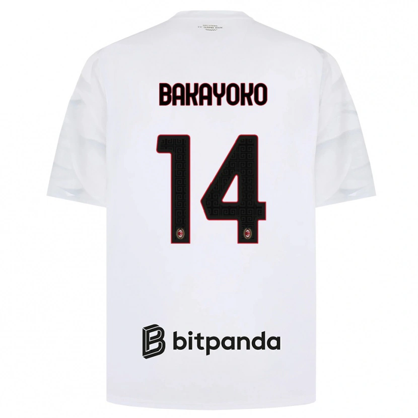 Danxenキッズティエムエ・バカヨコ#14ホワイト レッド ブラックアウェイシャツ2026/27ジャージーユニフォーム