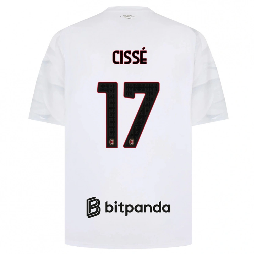 DanxenキッズMaiga-Hamadoun Cissé#17ホワイト レッド ブラックアウェイシャツ2026/27ジャージーユニフォーム