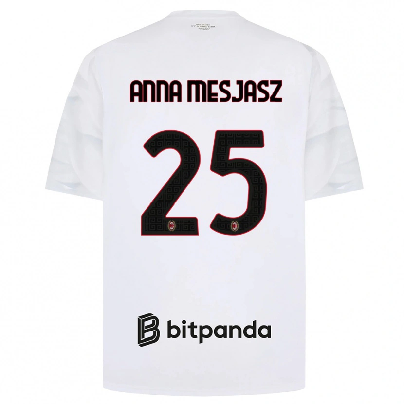 DanxenキッズMałgorzata Anna Mesjasz#25ホワイト レッド ブラックアウェイシャツ2026/27ジャージーユニフォーム