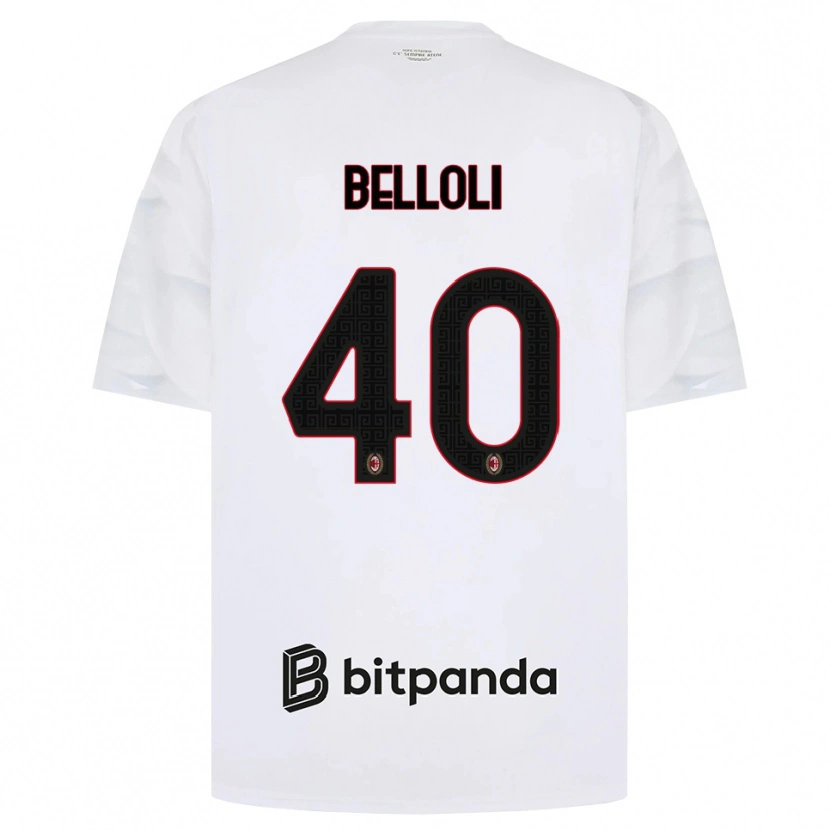 DanxenキッズSofia Belloli#40ホワイト レッド ブラックアウェイシャツ2026/27ジャージーユニフォーム