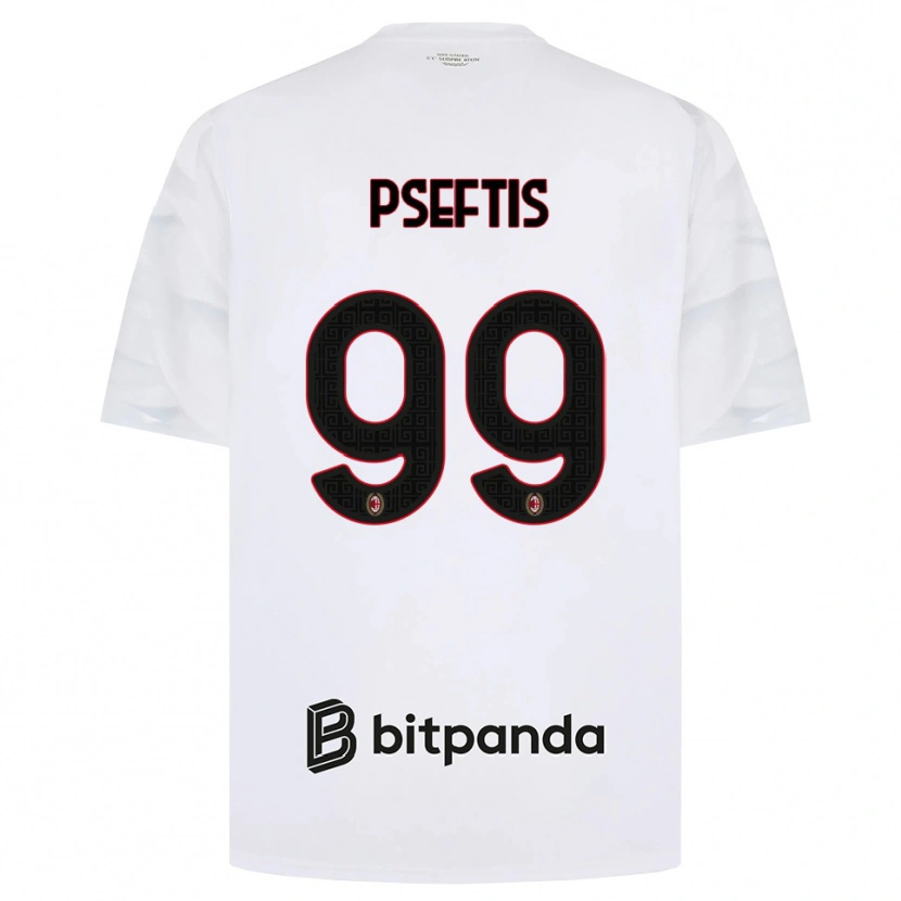 Danxenキッズフォティス・プセフティス#99ホワイト レッド ブラックアウェイシャツ2026/27ジャージーユニフォーム
