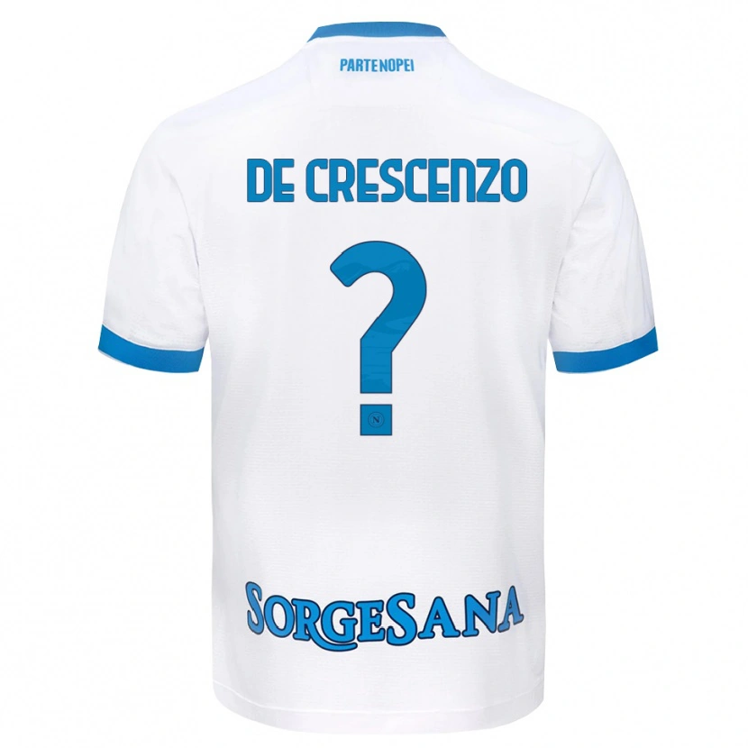 DanxenキッズFrancesco De Crescenzo#0ホワイト スカイブルーアウェイシャツ2026/27ジャージーユニフォーム