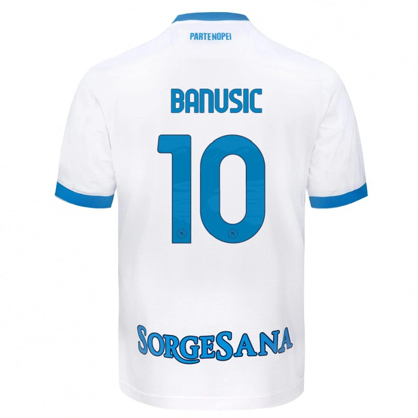 DanxenキッズMarija Banušić#10ホワイト スカイブルーアウェイシャツ2026/27ジャージーユニフォーム