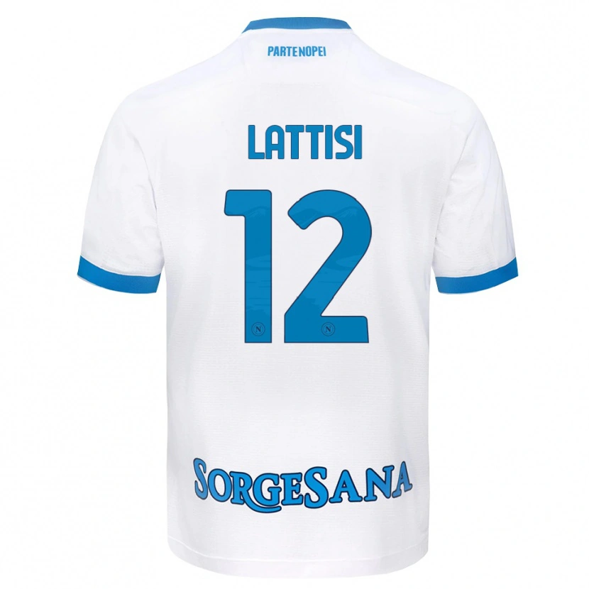 DanxenキッズFrancesco Lattisi#12ホワイト スカイブルーアウェイシャツ2026/27ジャージーユニフォーム