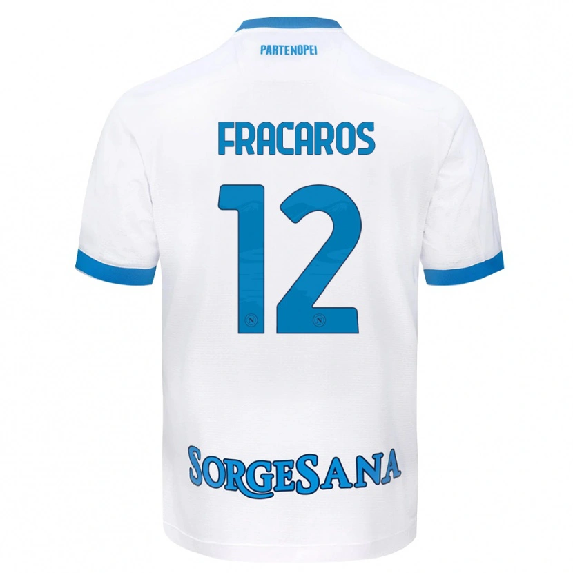 DanxenキッズCaterina Fracaros#12ホワイト スカイブルーアウェイシャツ2026/27ジャージーユニフォーム