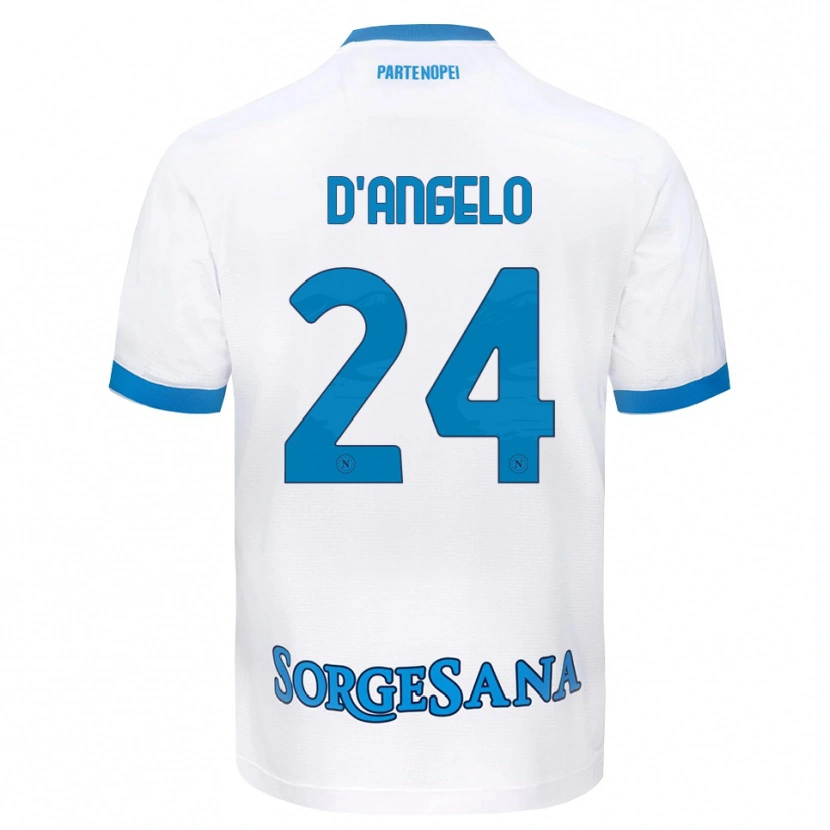 DanxenキッズAlessia D'angelo#24ホワイト スカイブルーアウェイシャツ2026/27ジャージーユニフォーム