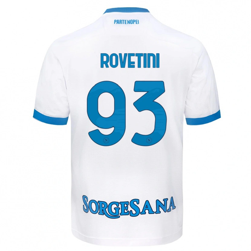 DanxenキッズAlessandro Rovetini#93ホワイト スカイブルーアウェイシャツ2026/27ジャージーユニフォーム