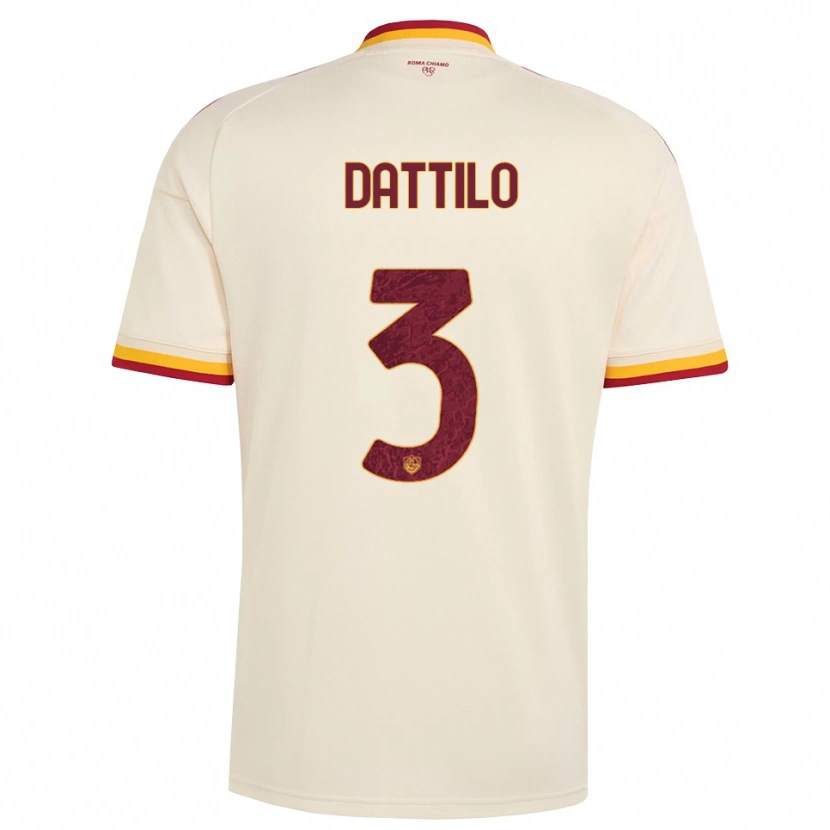 DanxenキッズLorenzo Dattilo#3シャンパン レッド イエローアウェイシャツ2026/27ジャージーユニフォーム