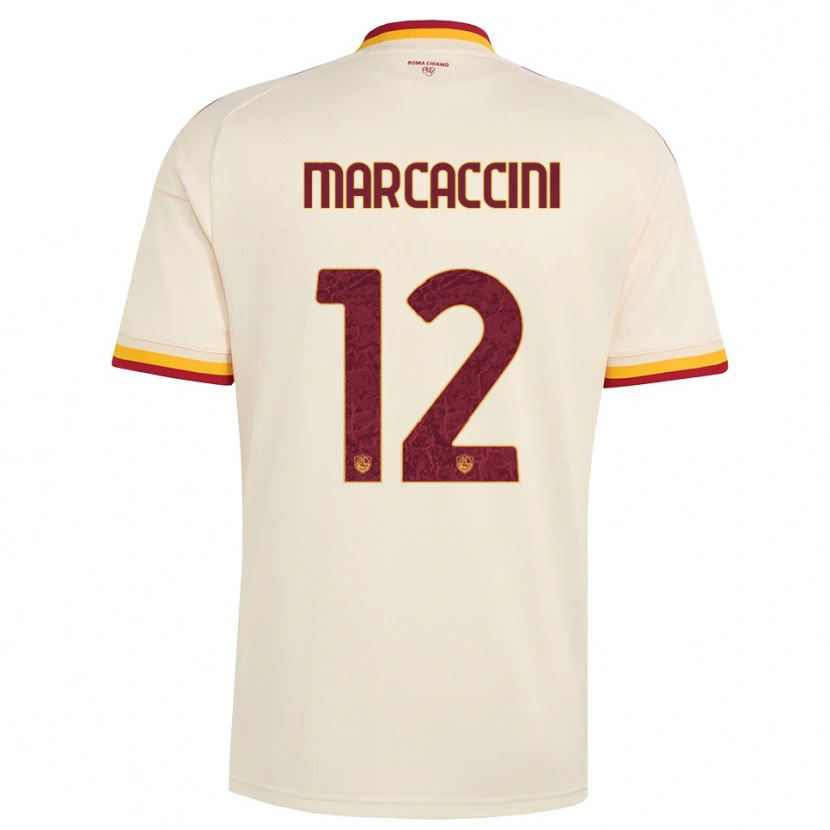 DanxenキッズAlessio Marcaccini#12シャンパン レッド イエローアウェイシャツ2026/27ジャージーユニフォーム