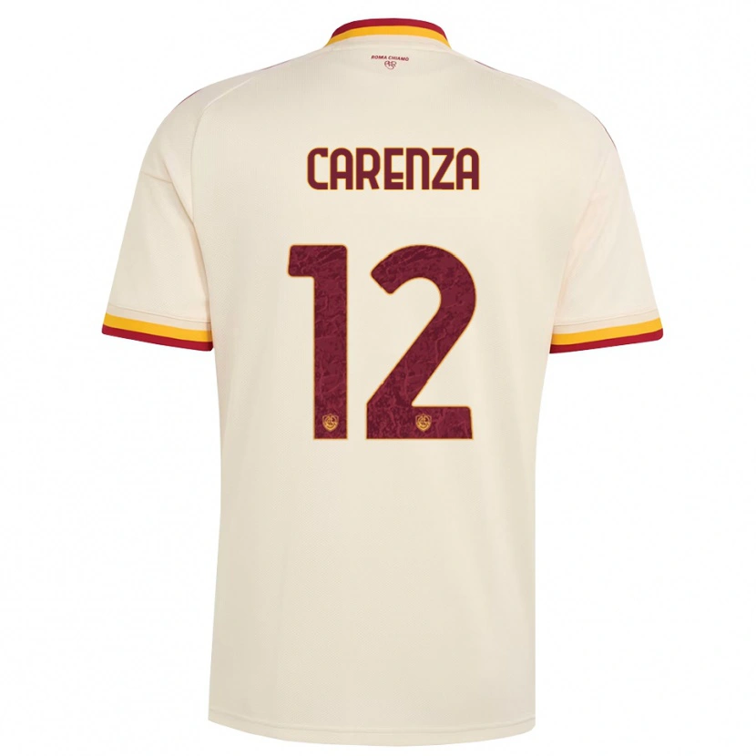 DanxenキッズDario Carenza#12シャンパン レッド イエローアウェイシャツ2026/27ジャージーユニフォーム
