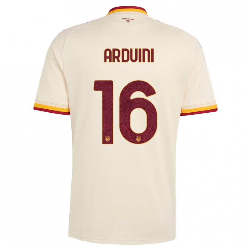 DanxenキッズGiacomo Arduini#16シャンパン レッド イエローアウェイシャツ2026/27ジャージーユニフォーム