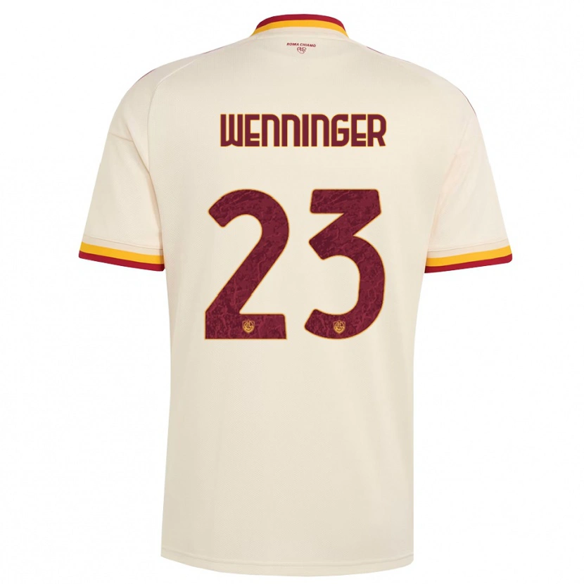 Danxenキッズカリーナ・ヴェンニンガー#23シャンパン レッド イエローアウェイシャツ2026/27ジャージーユニフォーム