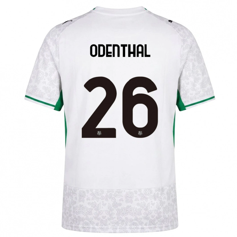 DanxenキッズCas Odenthal#26ホワイト ブラック グリーンアウェイシャツ2026/27ジャージーユニフォーム