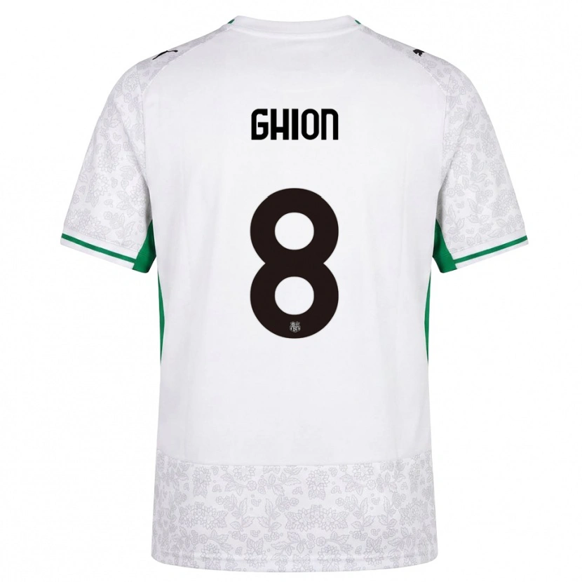 DanxenキッズAndrea Ghion#8ホワイト ブラック グリーンアウェイシャツ2026/27ジャージーユニフォーム