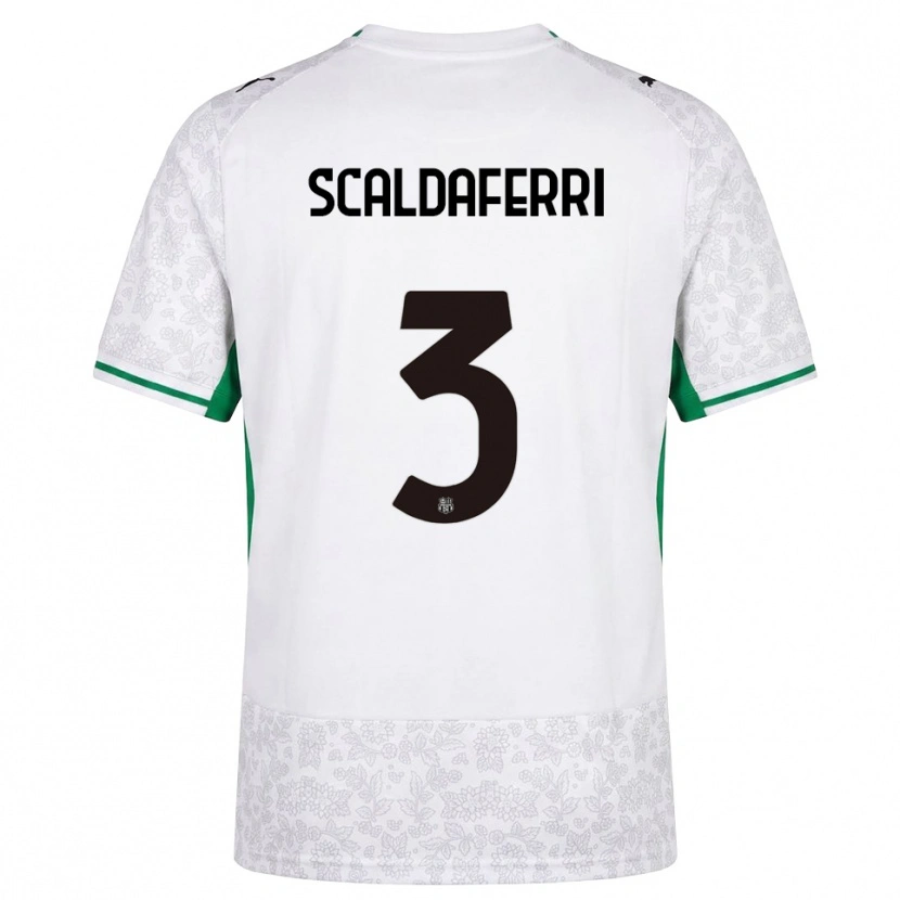 DanxenキッズAndrea Scaldaferri#3ホワイト ブラック グリーンアウェイシャツ2026/27ジャージーユニフォーム