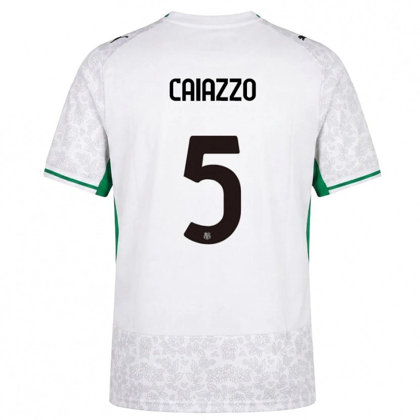 DanxenキッズSara Caiazzo#5ホワイト ブラック グリーンアウェイシャツ2026/27ジャージーユニフォーム
