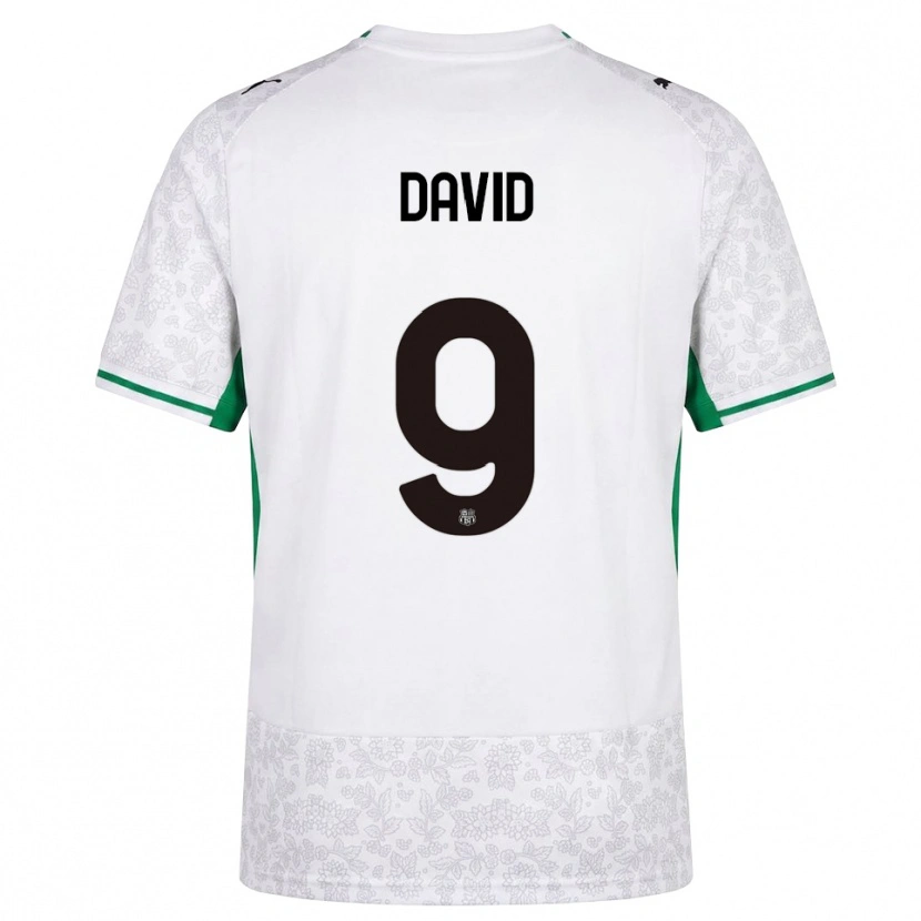 DanxenキッズMario David#9ホワイト ブラック グリーンアウェイシャツ2026/27ジャージーユニフォーム