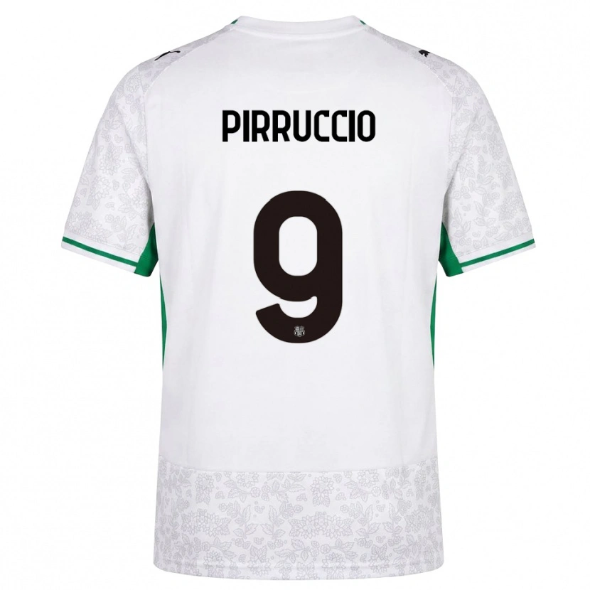 DanxenキッズFederico Pirruccio#9ホワイト ブラック グリーンアウェイシャツ2026/27ジャージーユニフォーム