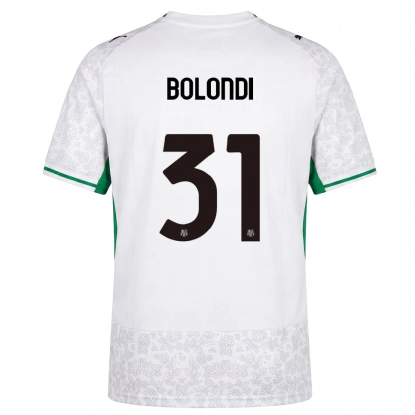 DanxenキッズFrancesco Bolondi#31ホワイト ブラック グリーンアウェイシャツ2026/27ジャージーユニフォーム