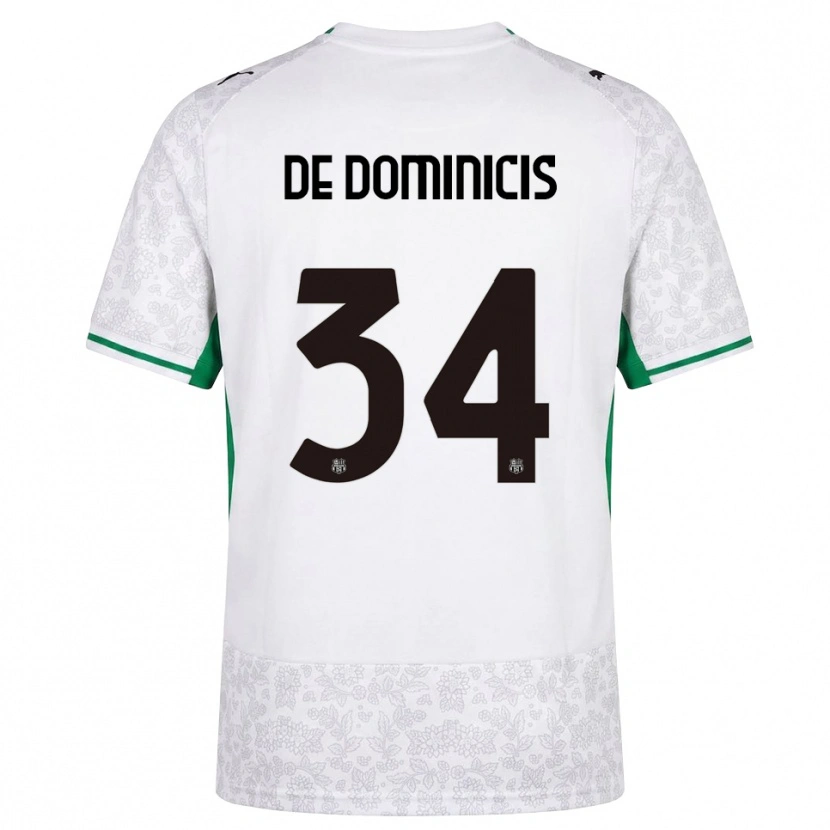 DanxenキッズDiego De Dominicis#34ホワイト ブラック グリーンアウェイシャツ2026/27ジャージーユニフォーム