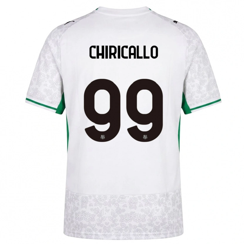 DanxenキッズGiovanni Chiricallo#99ホワイト ブラック グリーンアウェイシャツ2026/27ジャージーユニフォーム
