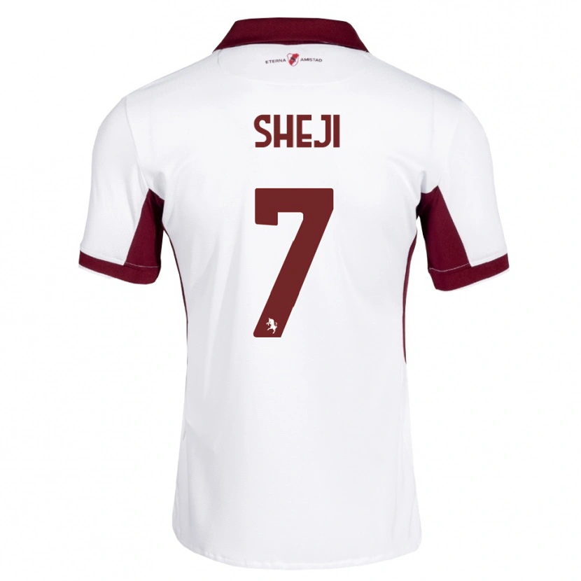 DanxenキッズRikardo Sheji#7バーガンディ ホワイト レッドアウェイシャツ2026/27ジャージーユニフォーム