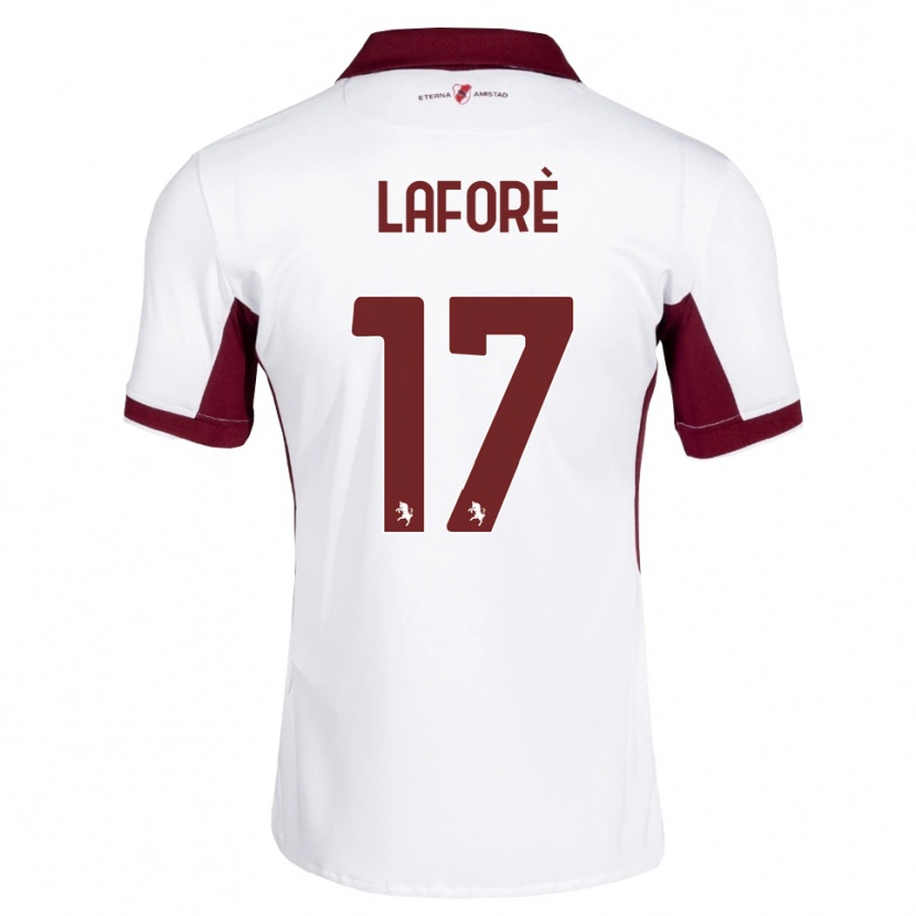 DanxenキッズBladis Laforè#17バーガンディ ホワイト レッドアウェイシャツ2026/27ジャージーユニフォーム