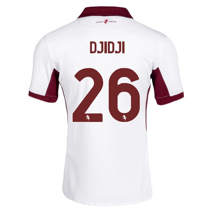Danxenキッズコフィ・ジジ#26バーガンディ ホワイト レッドアウェイシャツ2026/27ジャージーユニフォーム