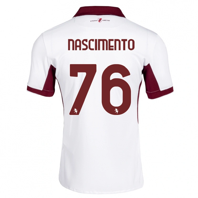DanxenキッズSandro Nascimento#76バーガンディ ホワイト レッドアウェイシャツ2026/27ジャージーユニフォーム