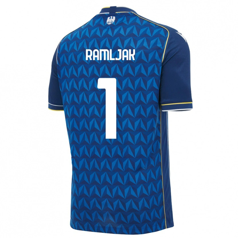 DanxenキッズEmanuel Ramljak#1ロイヤルブルー ホワイト ブルーアウェイシャツ2026/27ジャージーユニフォーム