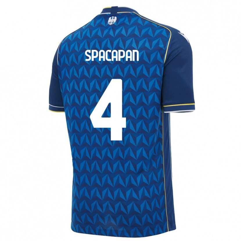 DanxenキッズLuka Spacapan#4ロイヤルブルー ホワイト ブルーアウェイシャツ2026/27ジャージーユニフォーム