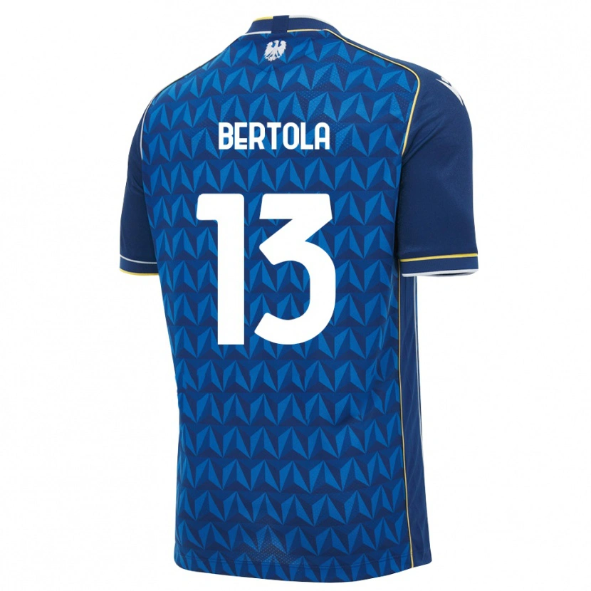 DanxenキッズNicolò Bertola#13ロイヤルブルー ホワイト ブルーアウェイシャツ2026/27ジャージーユニフォーム