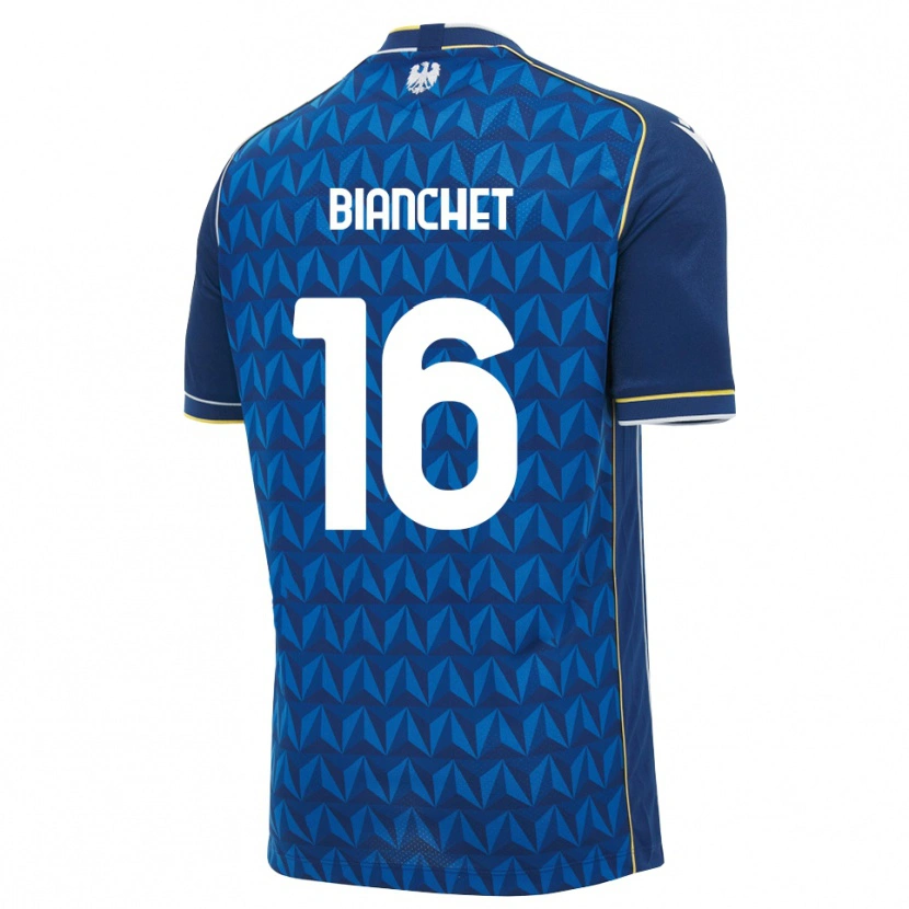 DanxenキッズAlessandro Bianchet#16ロイヤルブルー ホワイト ブルーアウェイシャツ2026/27ジャージーユニフォーム