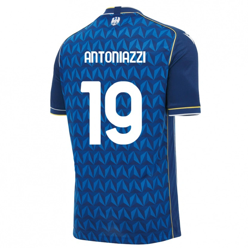 DanxenキッズSamuele Antoniazzi#19ロイヤルブルー ホワイト ブルーアウェイシャツ2026/27ジャージーユニフォーム