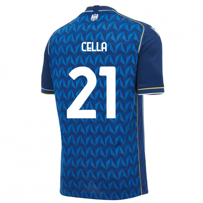 DanxenキッズLeonardo Cella#21ロイヤルブルー ホワイト ブルーアウェイシャツ2026/27ジャージーユニフォーム
