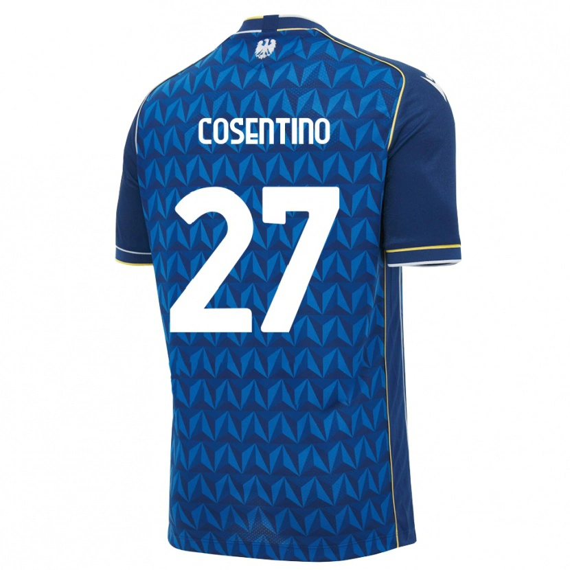 DanxenキッズSergio Cosentino#27ロイヤルブルー ホワイト ブルーアウェイシャツ2026/27ジャージーユニフォーム