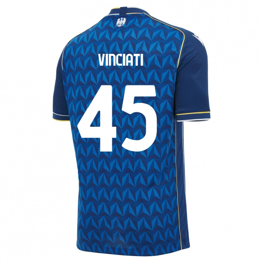 DanxenキッズGiulio Vinciati#45ロイヤルブルー ホワイト ブルーアウェイシャツ2026/27ジャージーユニフォーム