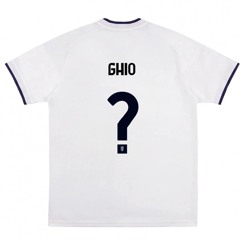 DanxenキッズMattia Ghio#0ホワイト レッド ロイヤルブルーアウェイシャツ2026/27ジャージーユニフォーム