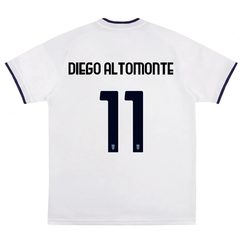 DanxenキッズThomas Diego Altomonte#11ホワイト レッド ロイヤルブルーアウェイシャツ2026/27ジャージーユニフォーム