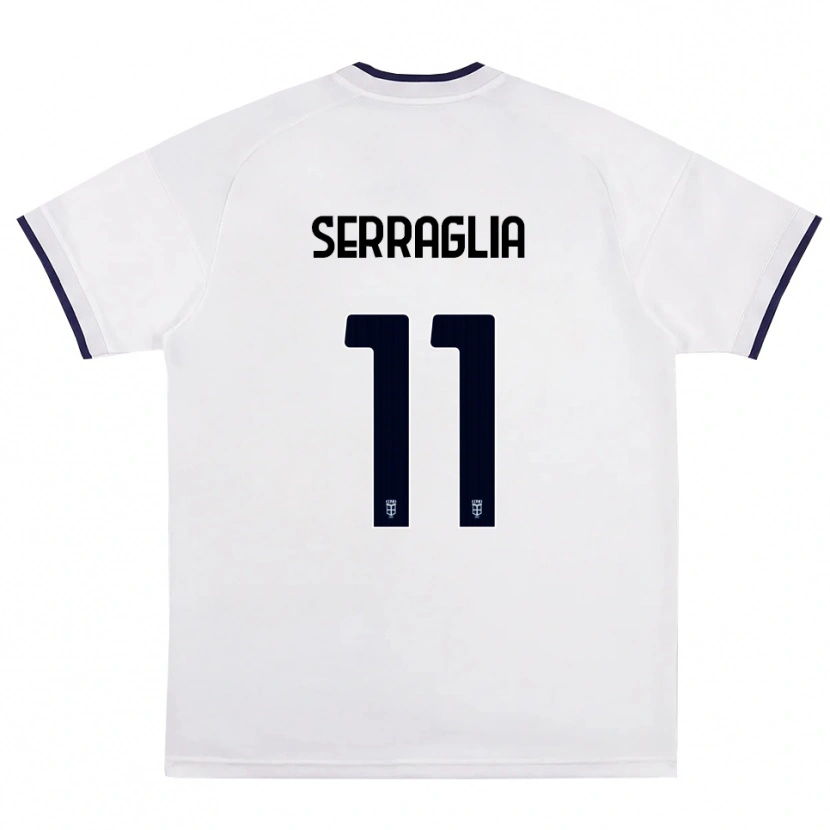 DanxenキッズLucas Serraglia#11ホワイト レッド ロイヤルブルーアウェイシャツ2026/27ジャージーユニフォーム