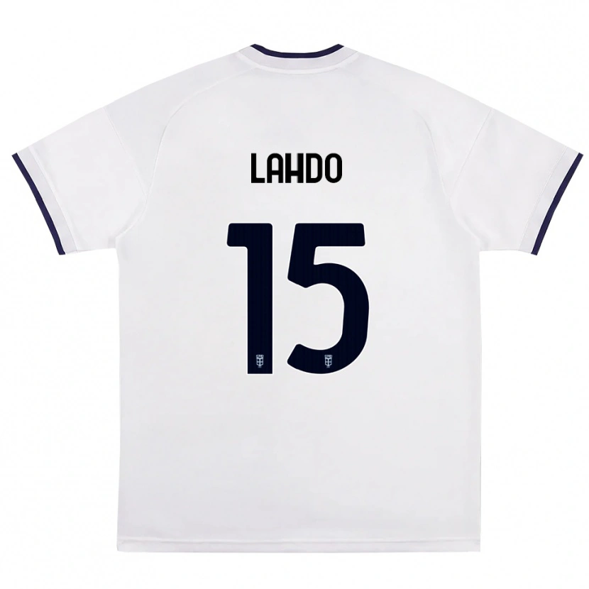 DanxenキッズAdrian Lahdo#15ホワイト レッド ロイヤルブルーアウェイシャツ2026/27ジャージーユニフォーム