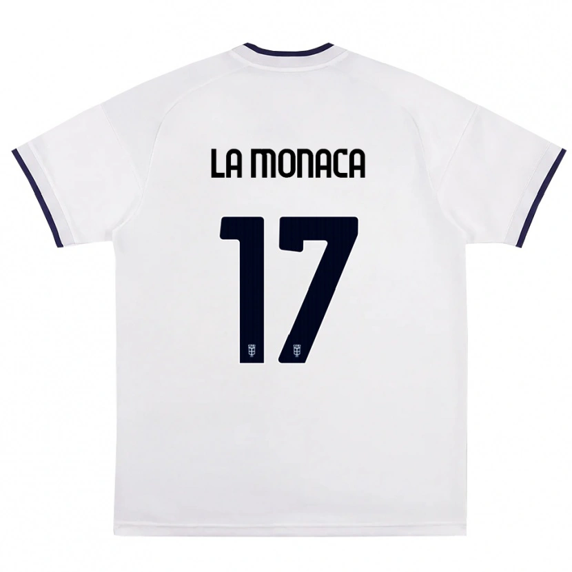 DanxenキッズMichael La Monaca#17ホワイト レッド ロイヤルブルーアウェイシャツ2026/27ジャージーユニフォーム