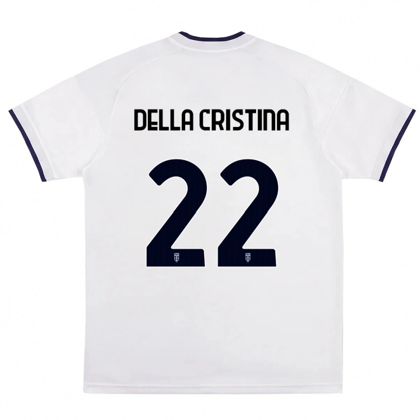 DanxenキッズStefano Della Cristina#22ホワイト レッド ロイヤルブルーアウェイシャツ2026/27ジャージーユニフォーム