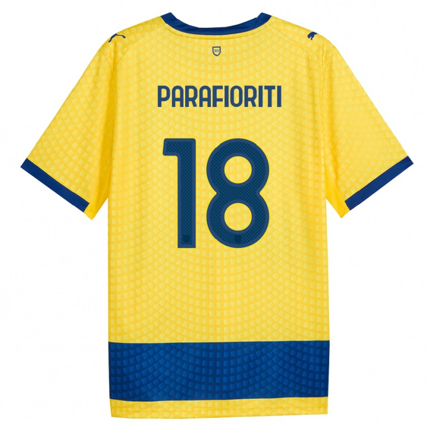 DanxenキッズGiovanni Parafioriti#18イエロー ブルー ブラックアウェイシャツ2026/27ジャージーユニフォーム