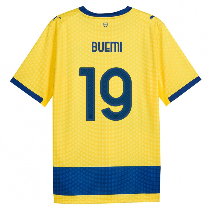 DanxenキッズFederico Buemi#19イエロー ブルー ブラックアウェイシャツ2026/27ジャージーユニフォーム