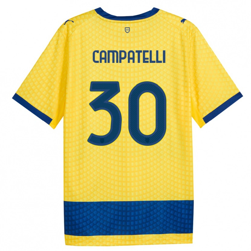 DanxenキッズMarco Campatelli#30イエロー ブルー ブラックアウェイシャツ2026/27ジャージーユニフォーム