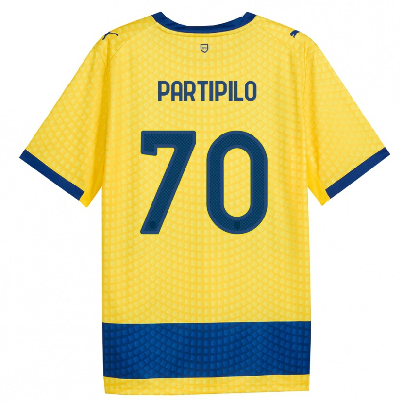 DanxenキッズAnthony Partipilo#70イエロー ブルー ブラックアウェイシャツ2026/27ジャージーユニフォーム
