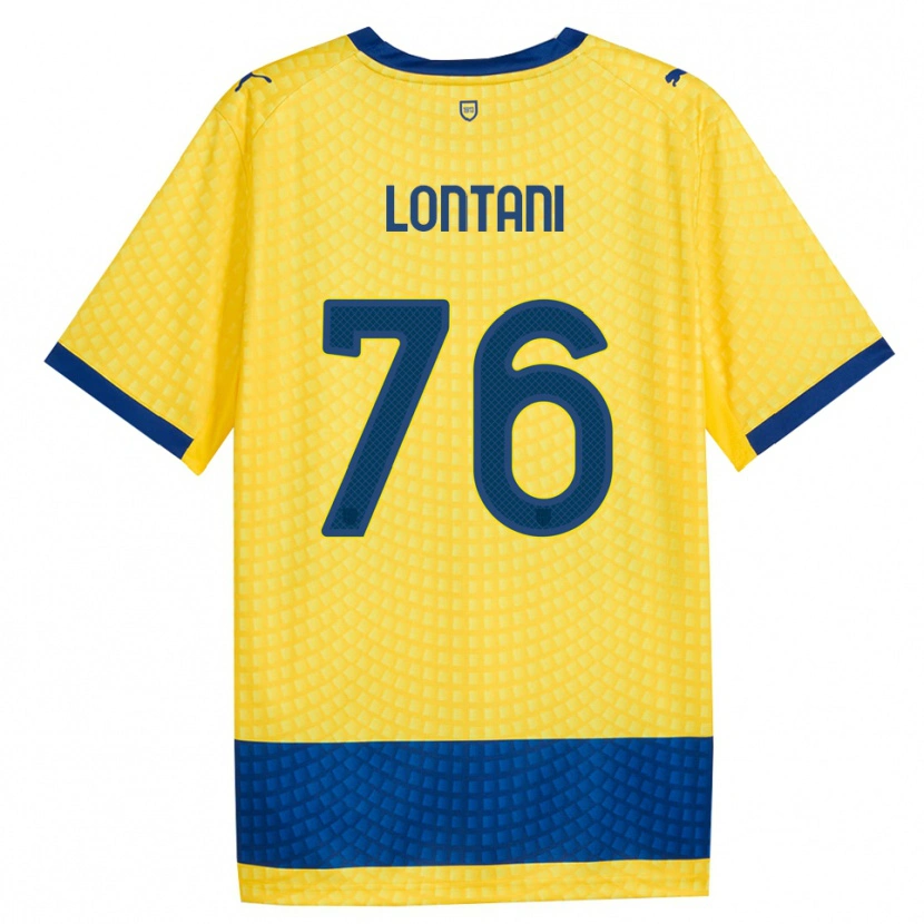 DanxenキッズSimone Lontani#76イエロー ブルー ブラックアウェイシャツ2026/27ジャージーユニフォーム