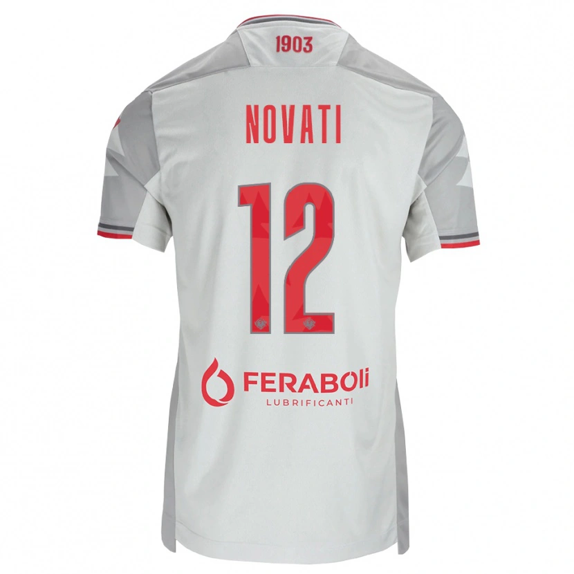 DanxenキッズLorenzo Novati#12グレー ホワイト レッドアウェイシャツ2026/27ジャージーユニフォーム